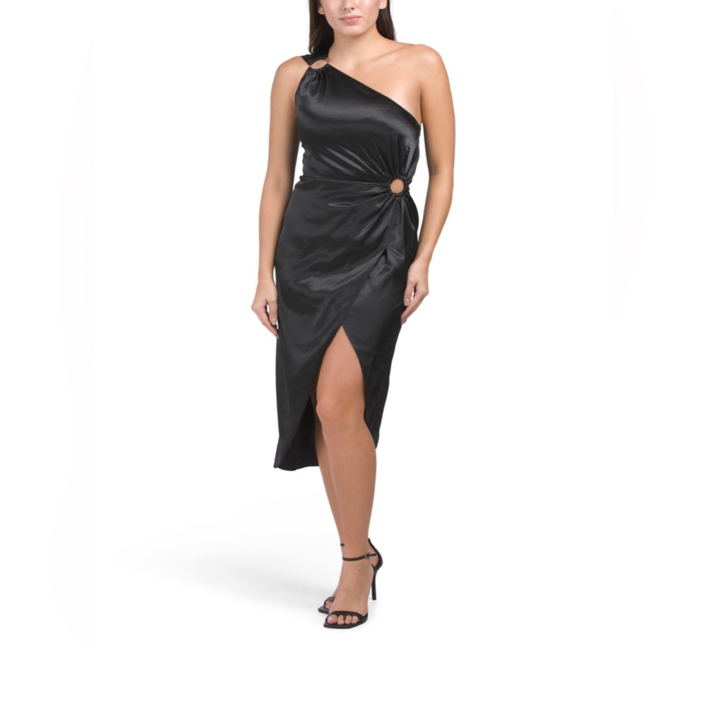 NWT French Connection Adaline One Shoulder Satin Midi dress
